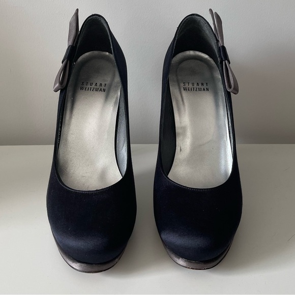 Stuart Weitzman Silk Bow Stiletto Heels - Picture 2 of 10